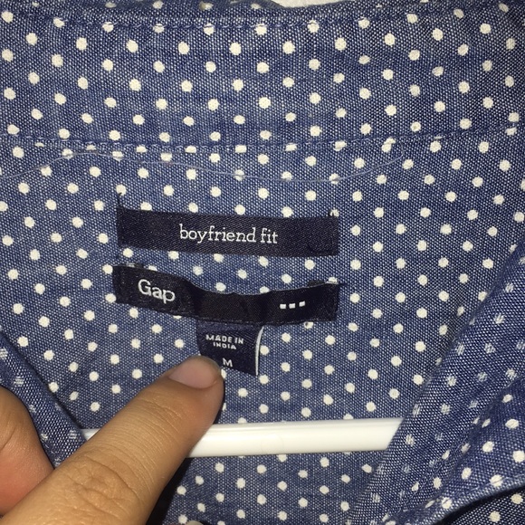 Blue Polka Dot Button Down - Picture 2 of 3